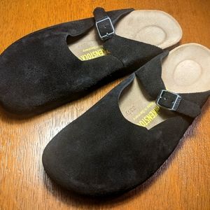 Birkenstock Mary Jane Black Suede Clog/Mule Size 41 (Size 11)